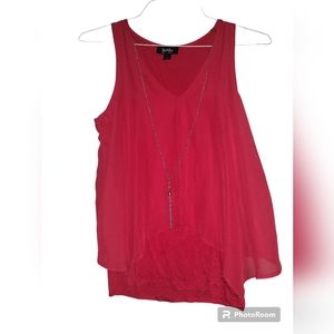 by&by Dressy Red Tank W/ Tags